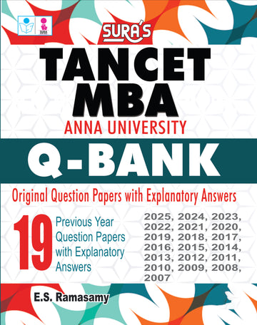 SURA`S TANCET MBA Anna University Q-Bank Original Question Papers with Explanatory Answers Guide 2026
