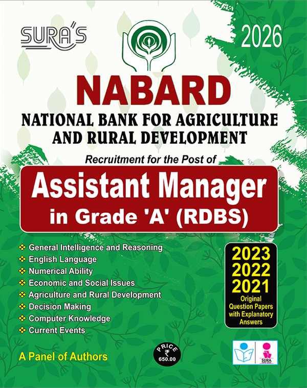SURA`S NABARD (National Bank Agriculture & Rural Development )Assistant Manager (Grade A) RDBS Exam Books - Latest Edition 2026
