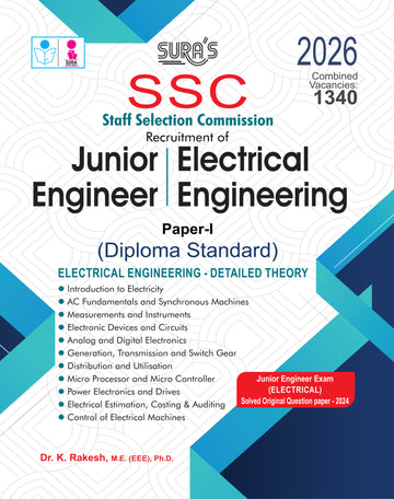 SURA'S SSC Junior Electrical Engineer 2026 – Electrical Engineering (Paper-I, Diploma Standard) Exam Guide