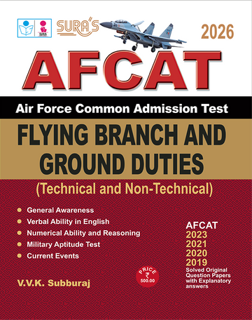 SURA`S AFCAT Flying Branch and Ground Duties Technical and Non-Technical Exam Book Guide 2026