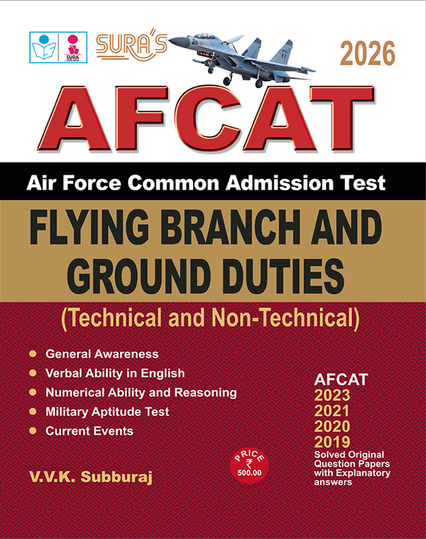 SURA`S AFCAT Flying Branch and Ground Duties Technical and Non-Technical Exam Book Guide 2026