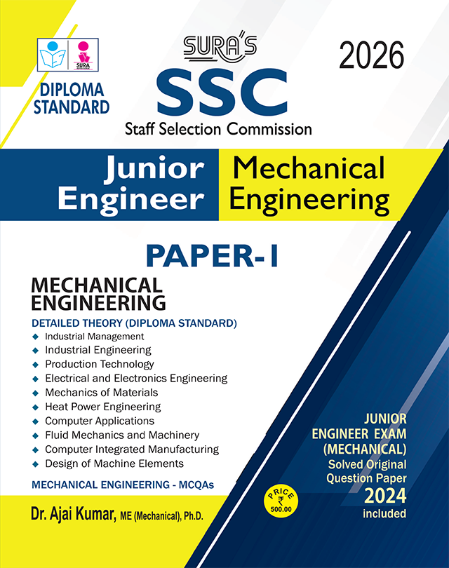 SURA`S SSC JE Junior Engineer Mechanical Engineering Paper 1 Exam Book Guide in English Medium 2026 (SSC JE Junior Engineer Exam Book Guide) .
