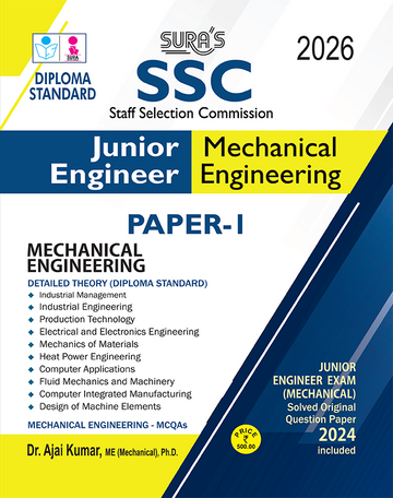 SURA`S SSC JE Junior Engineer Mechanical Engineering Paper 1 Exam Book Guide in English Medium 2026 (SSC JE Junior Engineer Exam Book Guide) .
