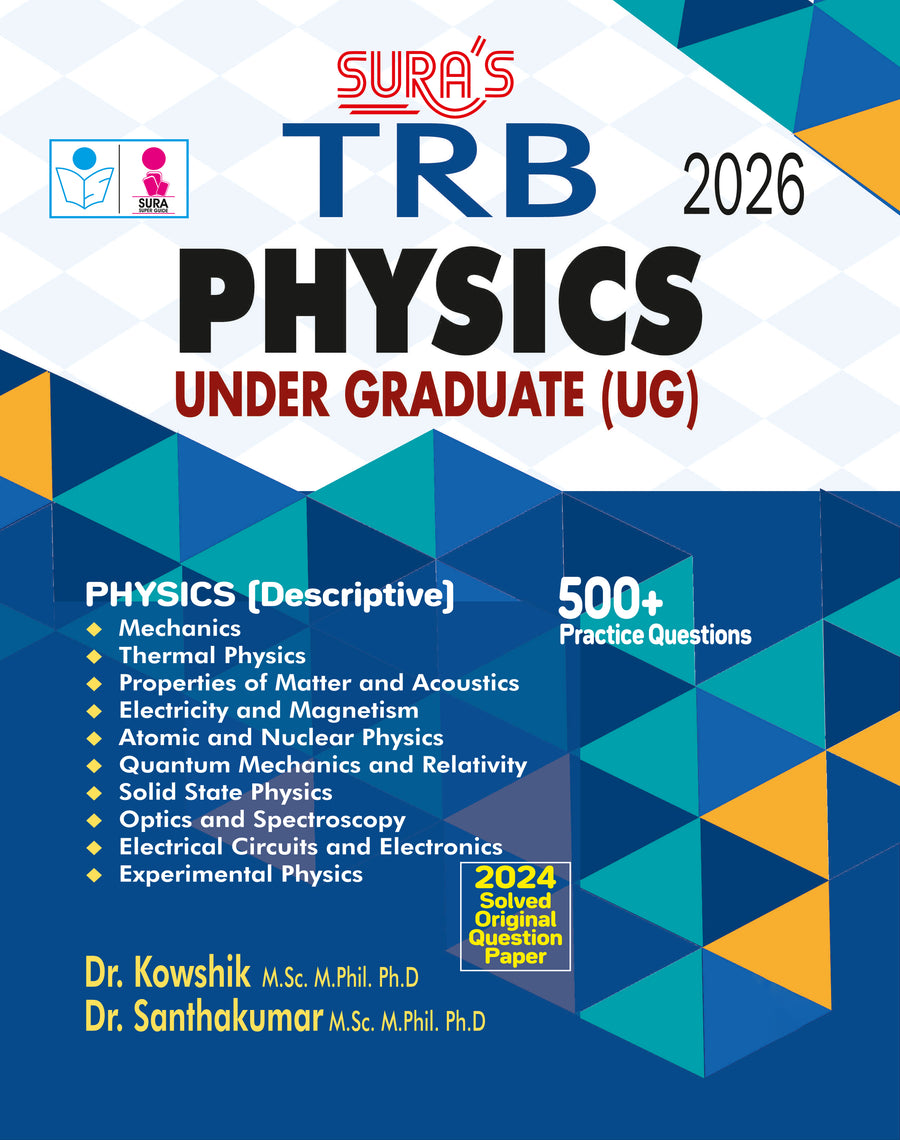 SURA'S TRB Physics UG (Under Graduate) Exam Guide 2026 Latest Updated ...