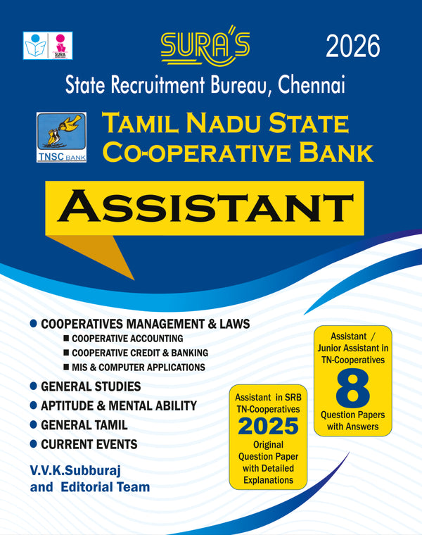 SURA'S Tamil Nadu State Co-Operative Bank Assistant Exam Guide in English Medium 2026 - Latest Edition