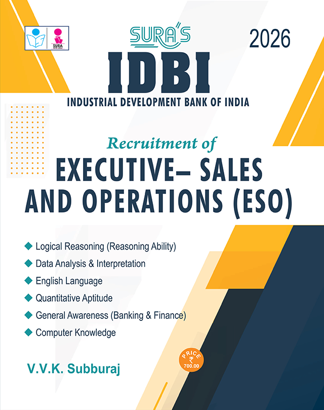 SURA`S IDBI ESO Executive-Sales and Operations Exam Book Guide in English Medium 2026