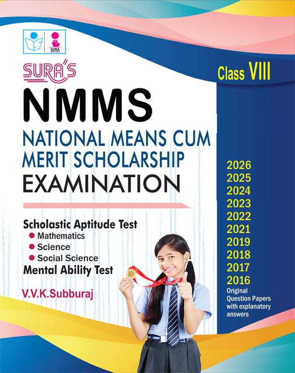 SURA`S NMMS (National Means Cum-Merit Scholarship) Scholastic Aptitude test and Mental Ability Test Book Guide English Medium - 2026