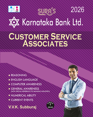 SURA`S Karnataka Bank Ltd Customer Service Associates Exam Book Guide in English Medium 2026