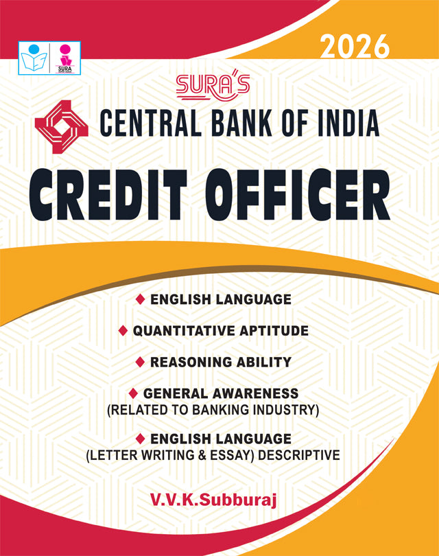 SURA`S Central Bank of India Credit Officer Exam Book Guide in English Medium 2026