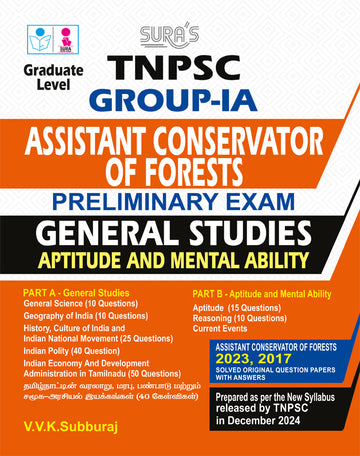 SURA'S TNPSC GROUP-IA Assistant Conservator of Forests (Preliminary Exam) General Studies, Aptitude and Mental Ability Exam Guide 2026 - Latest Updated Edition