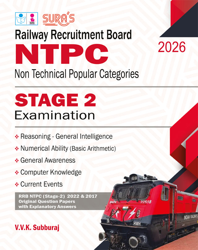 SURA'S RRB (Railway Recruitment Board) NTPC Stage 2 Exam Book Guide in English Medium 2026 Latest Updated Edition (RRB NTPC STAGE 2)