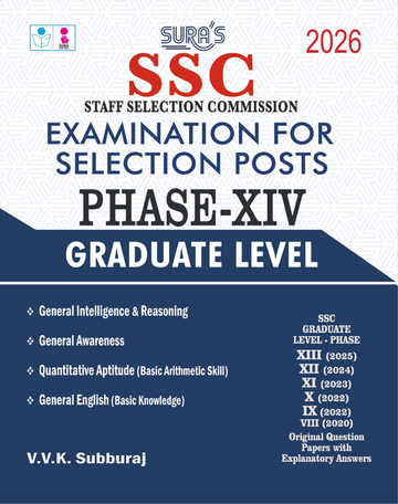 SURA`S SSC Phase XIII 13 Graduate Level Exam Book Guide & Original Question Papers with Explanatory Answers in English Medium 2026