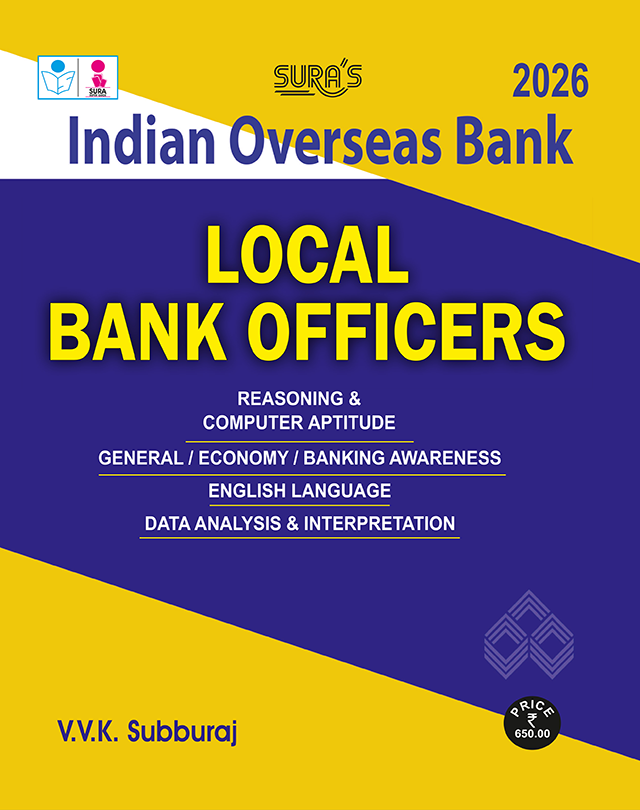 SURA`S Indian Overseas Bank IOB Local Bank Officers Exam Book Guide in English Medium 2026