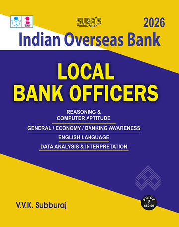 SURA`S Indian Overseas Bank IOB Local Bank Officers Exam Book Guide in English Medium 2026
