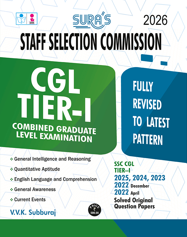 SURA`S SSC CGL Tier-I Combined Graduate Level Exam Book Guide in English Medium 2026