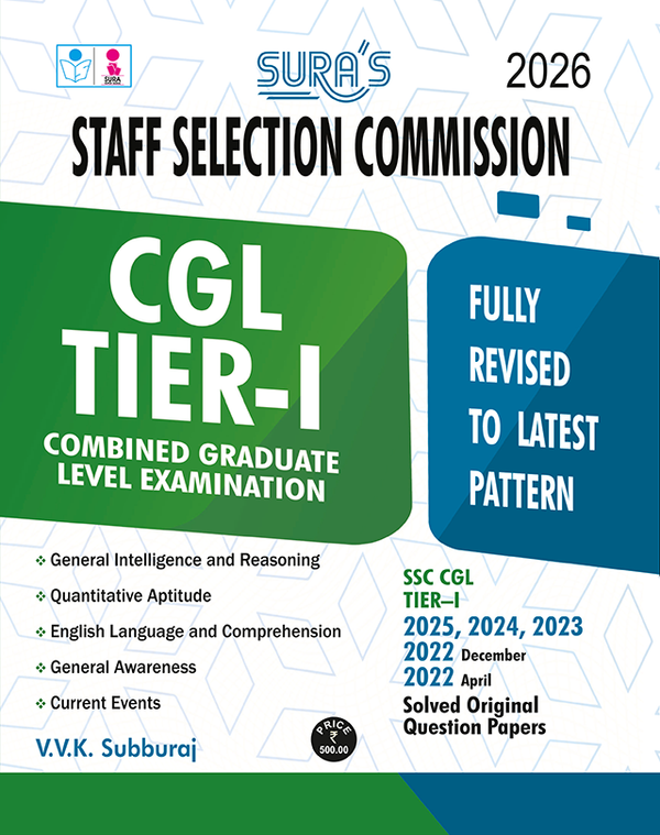 SURA`S SSC CGL Tier-I Combined Graduate Level Exam Book Guide in English Medium 2026