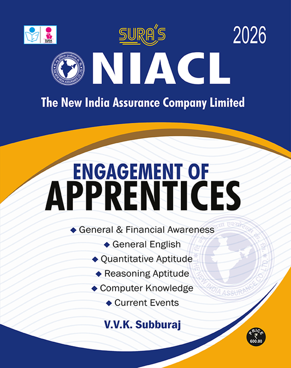 SURA`S NIACL Engagement of Apprentices Exam Book Guide in English Medium 2026
