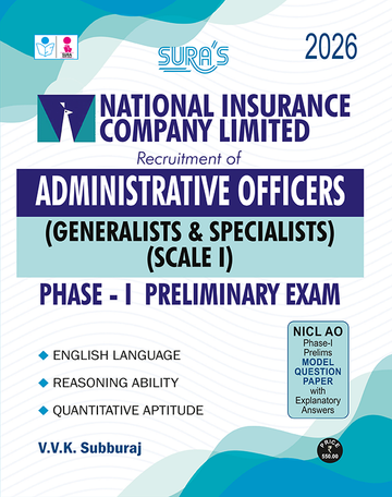 SURA`S NICL Administrative Officers Generalists & Specialists Scale I Phase I Preliminary Exam Book Guide 2026
