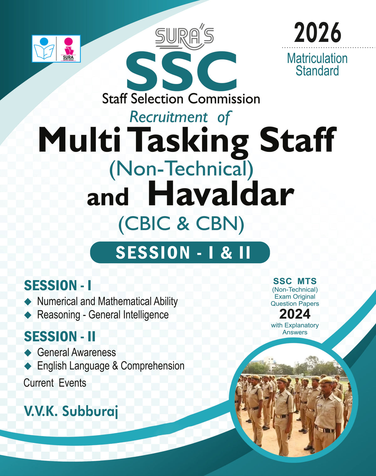 SURA`S SSC MTS (Multi Tasking Staff) and Havaldar Session I & II Exam Book in English Medium Matriculation Std 2026