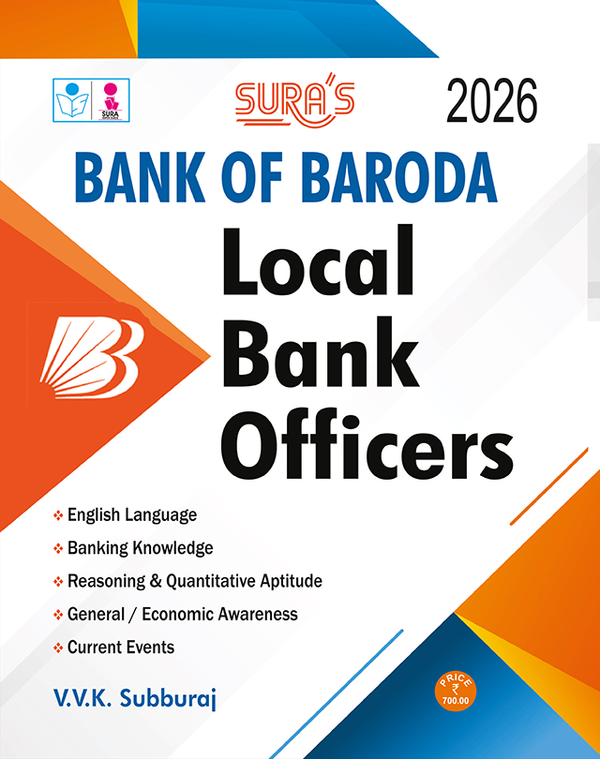 SURA`S BOB Bank of Baroda Local Bank Officers Exam Book Guide in English Medium 2026