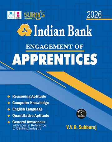 SURA`S Indian Bank Apprentices Exam Book Guide in English Medium Latest Edition 2026