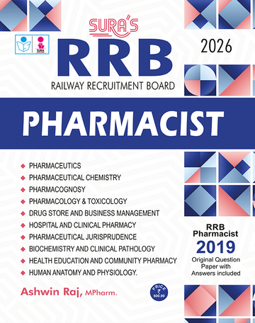 SURA`S RRB Pharmacist Exam Book Guide in English Medium Latest Updated Edition 2026 .
