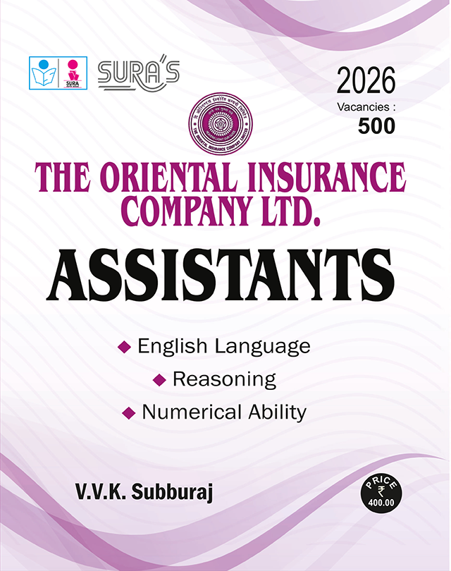 SURA'S OICL Assistants Exam Guide Book, English Medium, Latest Updated Edition 2026