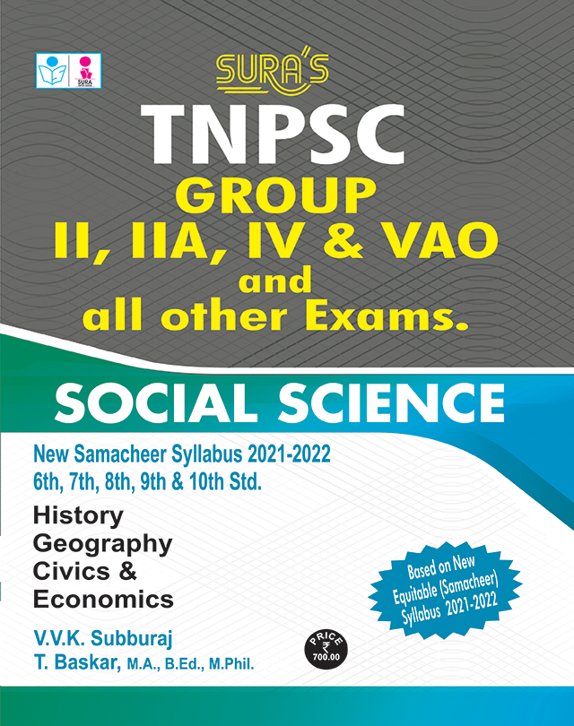 SURA'S TNPSC Social Science For GROUP II, IIA, IV AND VAO and all other Exams Book in English Medium - Latest Updated Edition 2026