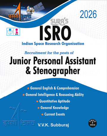 SURA`S ISRO Junior Personal Assistant and Stenographer Exam Book in English Medium - Latest Updated Edition 2026