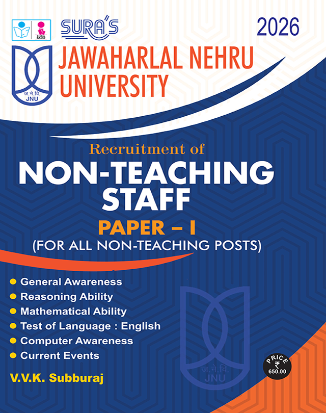 SURA`S JNU (Jawaharlal Nehru University) Non-Teaching Staff Paper - 1 Exam Book in English Medium - Latest Updated Edition 2026