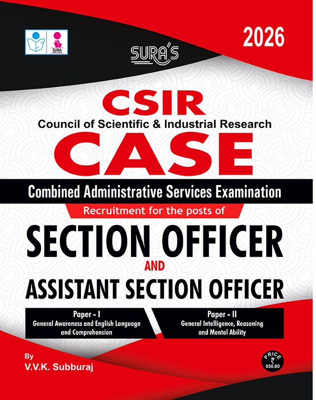 SURA`S CSIR CASE Section Officer and Assistant Section Officer Paper I and II Exam Book Guide 2026
