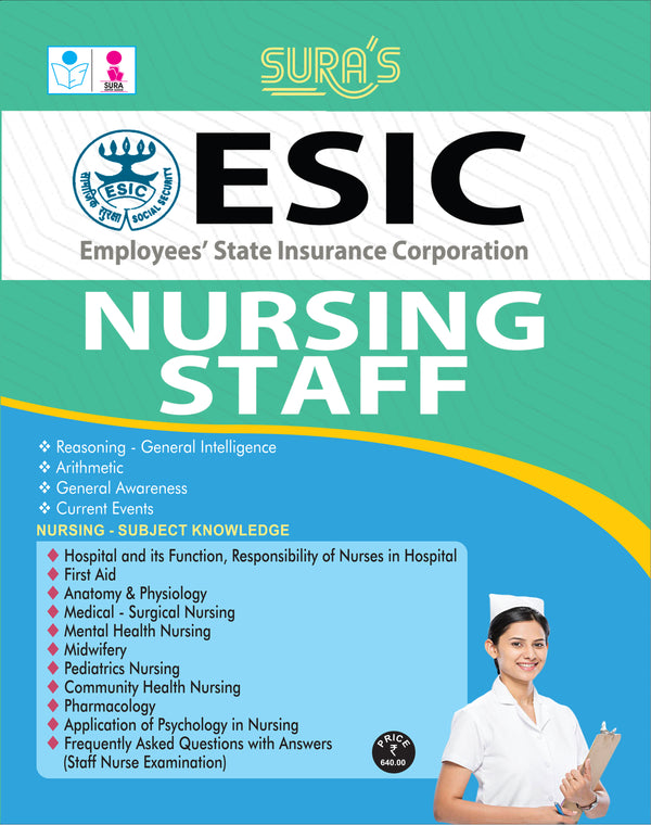 SURA'S ESIC Nursing Staff Exam Guide Book Latest Updated Edition 2026