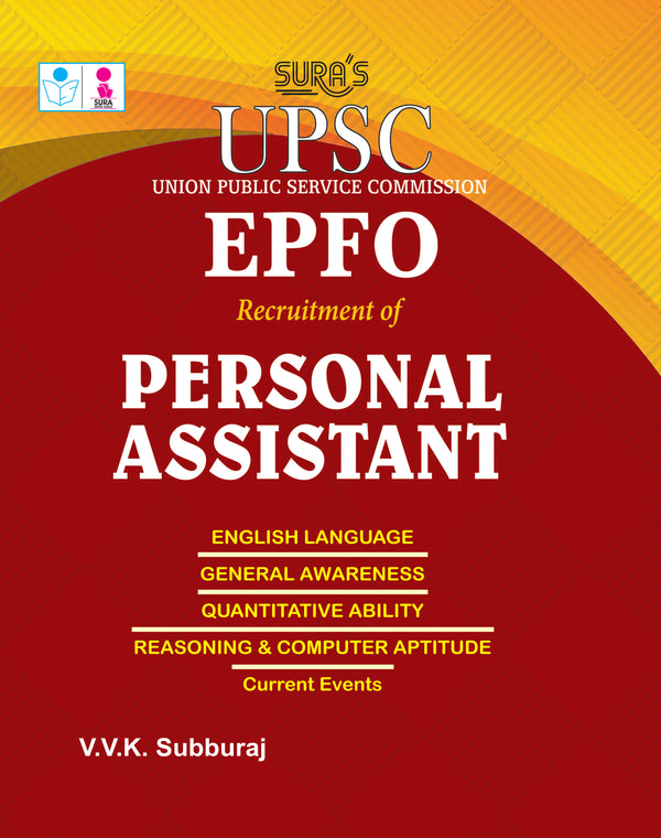 SURA`S UPSC EPFO Personal Assistant Exam Book Guide in English Medium - Latest Updated Edition 2026