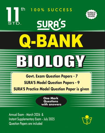 SURA'S 11th Standard Question Bank for Biology (One Mark Question with Answers) Guide