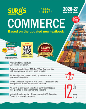 SURA`S 12th Standard Guide Commerce English Medium 2026-27 Latest Updated Edition