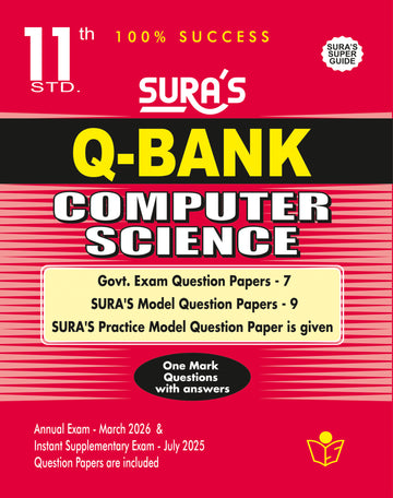 SURA'S 11th Standard Question Bank for Computer Science (One Mark Question with Answers) Guide