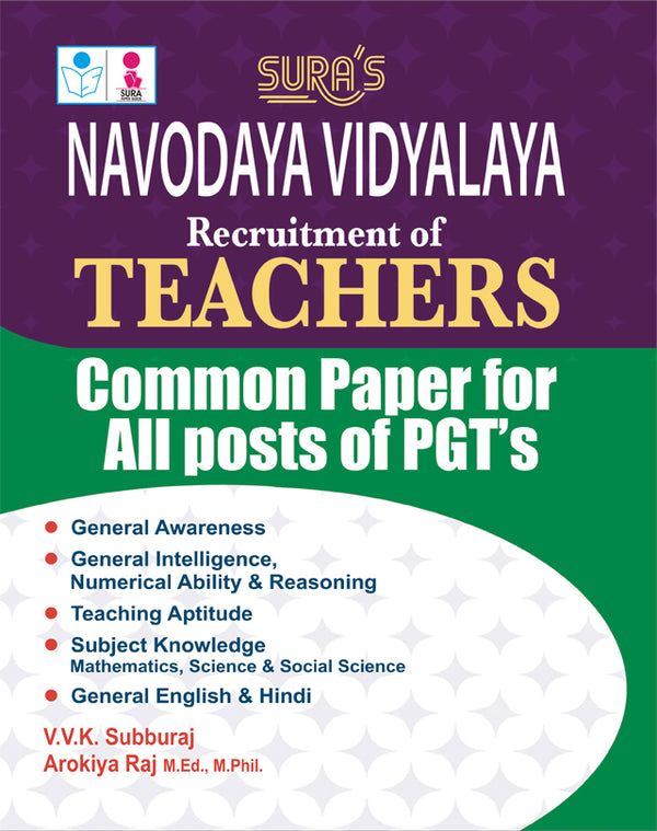 SURA`S Navodaya Vidyalaya Teachers Common Paper for All Posts of PGT`s Exam Books - LATEST EDITION 2026