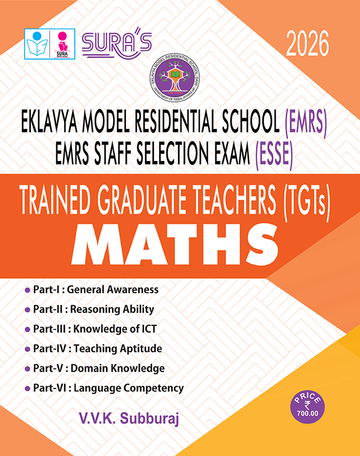 SURA`S Eklavya Model Residential School (EMRS) ESSE Trained Graduate Teachers (TGTs) MATHS Subject Exam Book Guide 2026