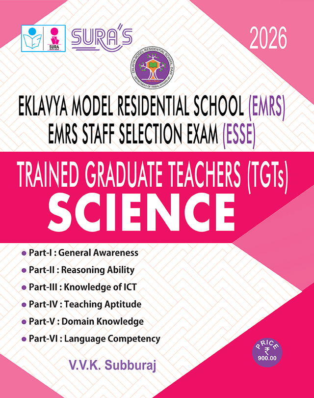 SURA`S Eklavya Model Residential School (EMRS) ESSE Trained Graduate Teachers (TGTs) SCIENCE Subject Exam Book Guide 2026