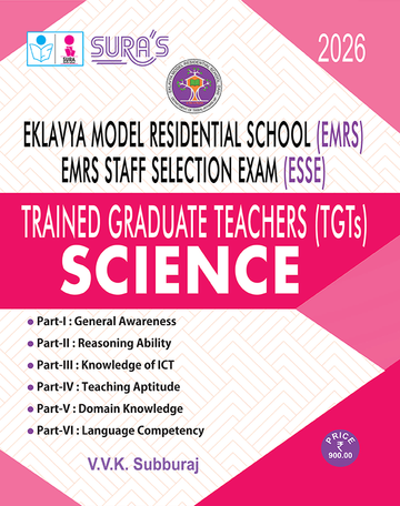 SURA`S Eklavya Model Residential School (EMRS) ESSE Trained Graduate Teachers (TGTs) SCIENCE Subject Exam Book Guide 2026