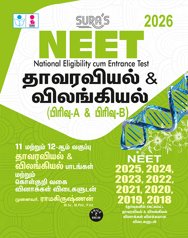 SURA`S NEET Botany & Zoology Part A & B Objective Types and Original Question Papers with Explanatory Answers Guide 2026