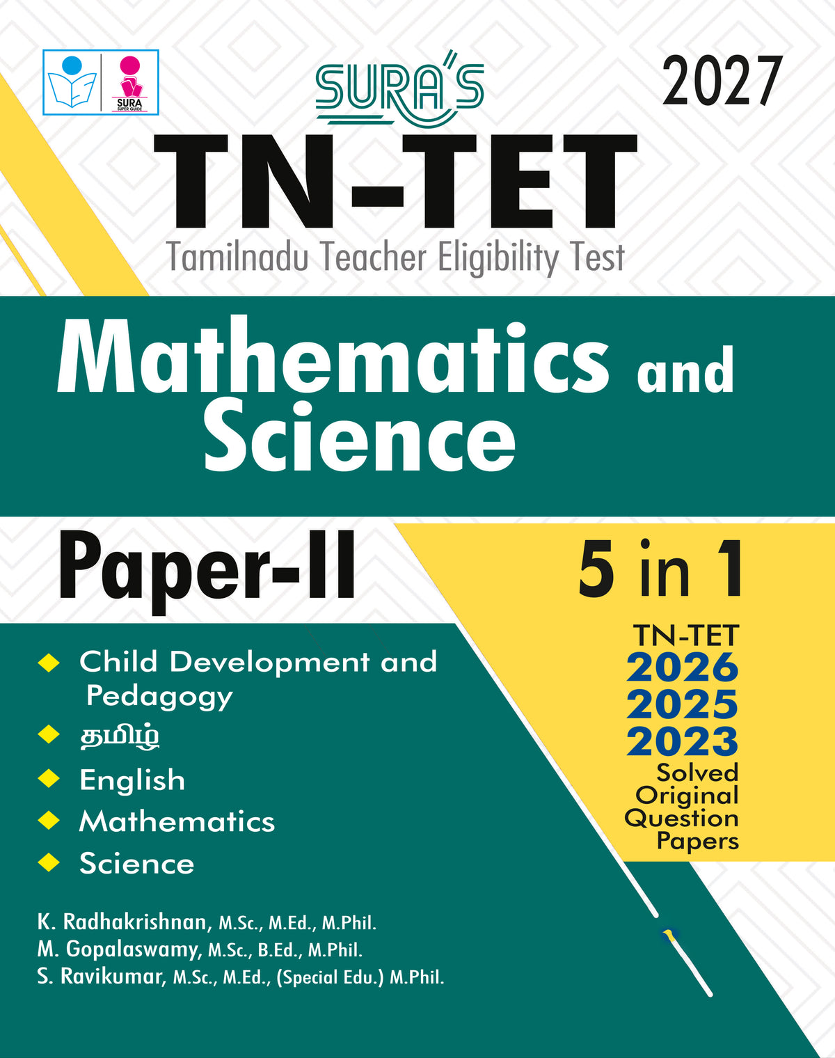 SURA`S TN-TET Mathematics and Science Paper II All in One 5 in 1 Exam Book Guide in English Medium 2027