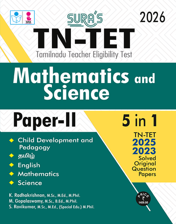 SURA`S TN-TET Mathematics and Science Paper II All in One 5 in 1 Exam Book Guide in English Medium 2026
