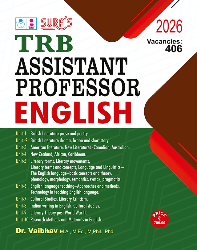 SURA`S TRB English Assistant Professor Exam Book Guide - Latest Updated Edition 2026