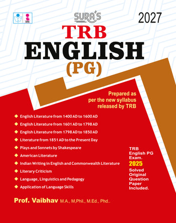SURA'S TRB ENGLISH (PG) Post Graduate Exam Guide 2027 | Latest Updated Edition