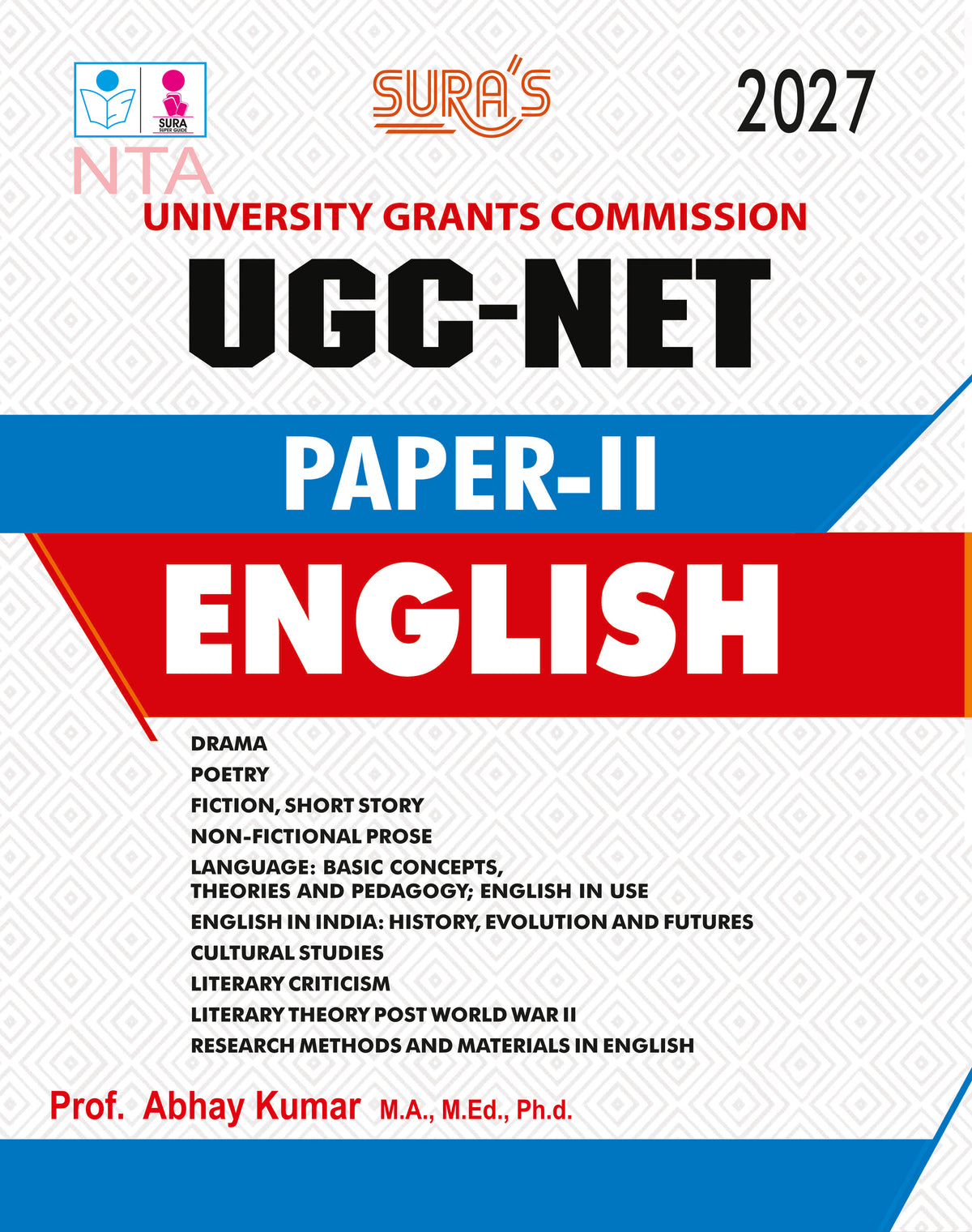 SURA'S UGC-NET (University Grants Commission) English Paper - II Exam Guide 2027 | Latest Updated Edition