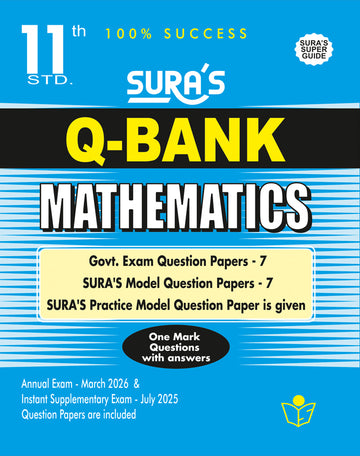 SURA'S 11th Standard Question Bank for Mathematics  (One Mark Question with Answers) Guide