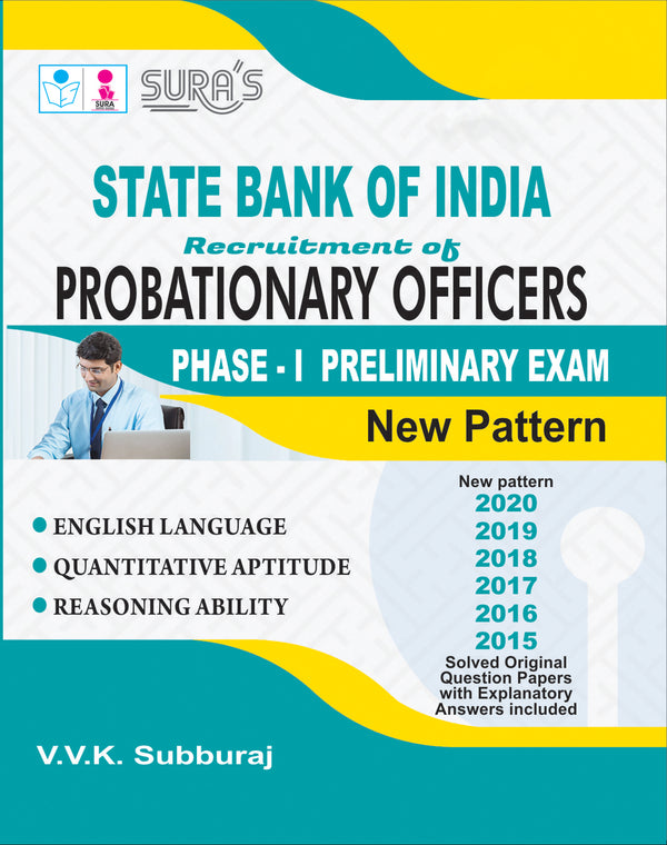 SURA`S SBI Bank Probationary Officers ( PO ) Phase I Preliminary Exam Guide Books (New Pattern) - LATEST EDITION 2026