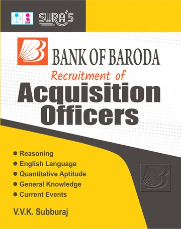 SURA`S Bank of Baroda Acquisition Officers Exam Book in English Medium - Latest Updated Edition 2026