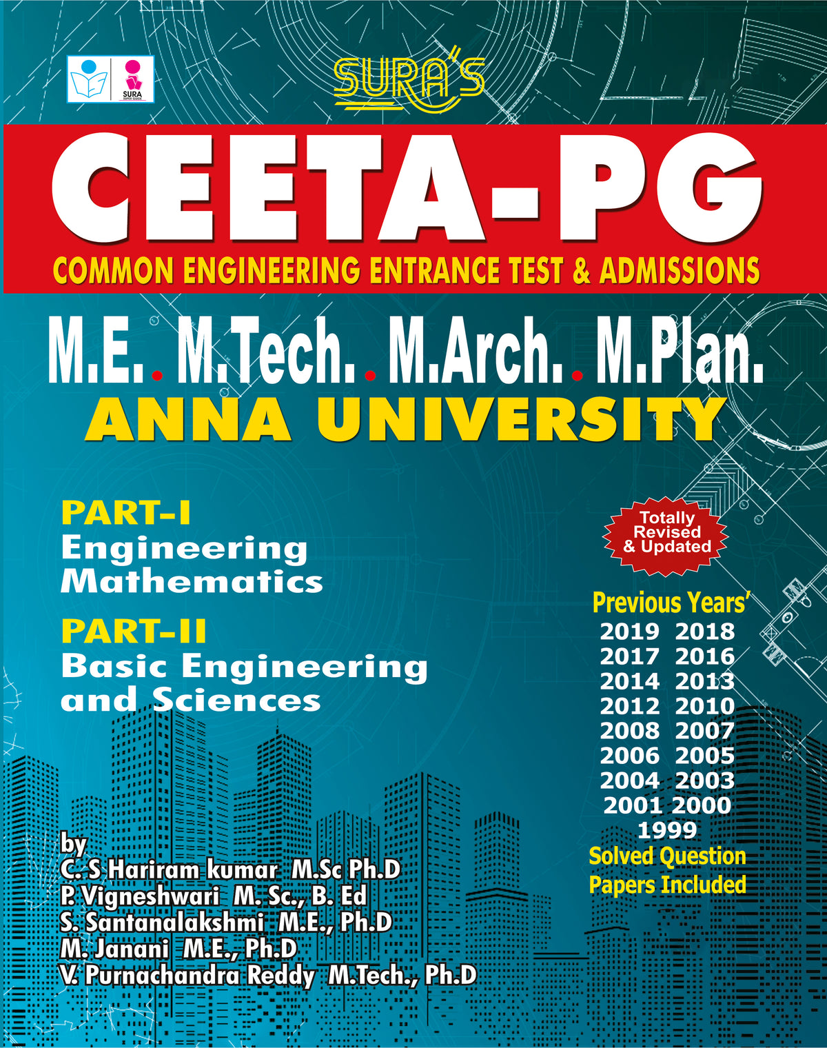 SURA`S CEETA-PG M.E,M.Tech,M.Arch,M.Plan Anna University Entrance Exam Book in English Medium 2026